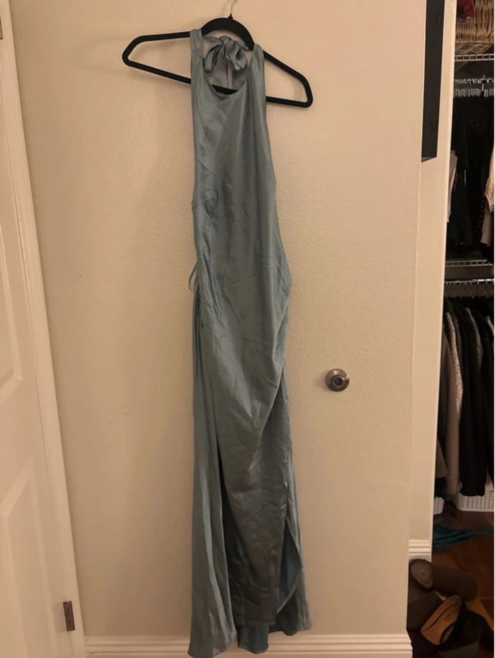 New tags selfie, Leslie size large sage, long dress